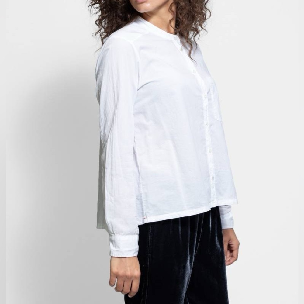 XiRena White Poplin Blouse sz L